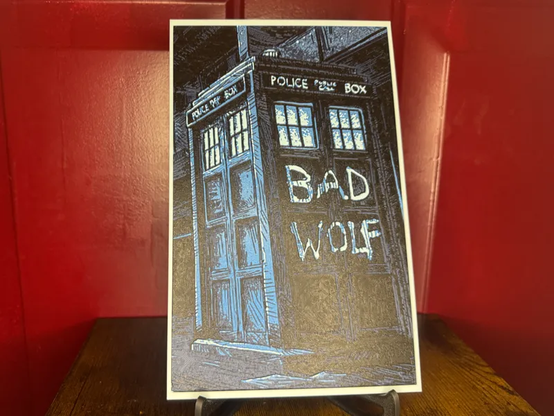 Doctore Who: Bad Wolf Tardis Hueforge