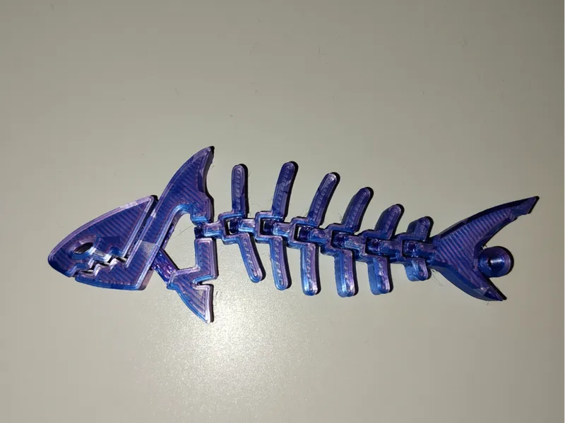 Flexi shark keychain