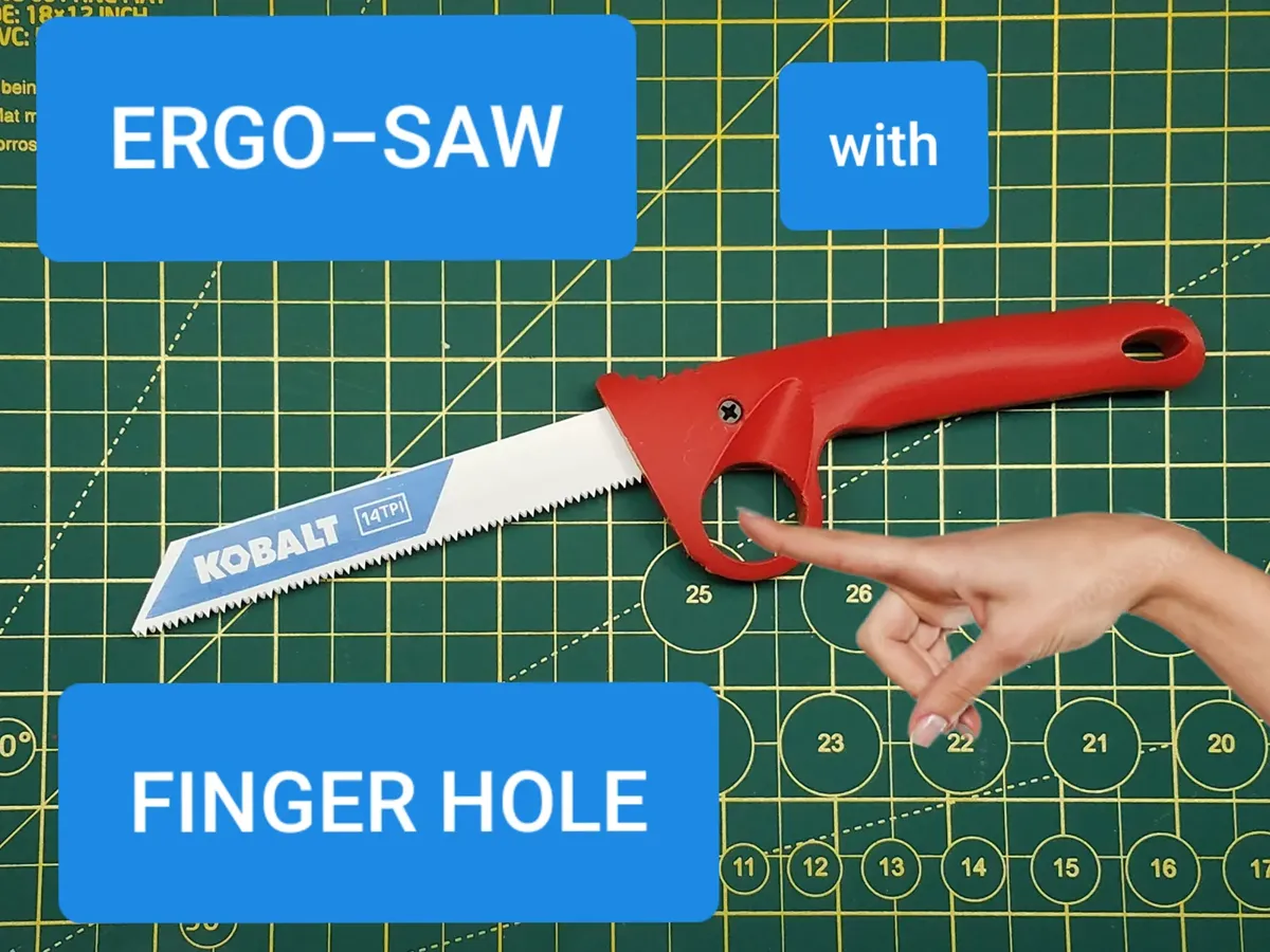Ergo Saw with Finger Hole - (Recip Saw Blade) by ShopTeacher MakerWorld ...