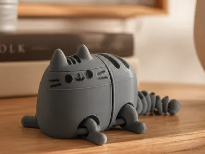 Pusheen Flexi Toy - Kawaii Articulated Cat Figure