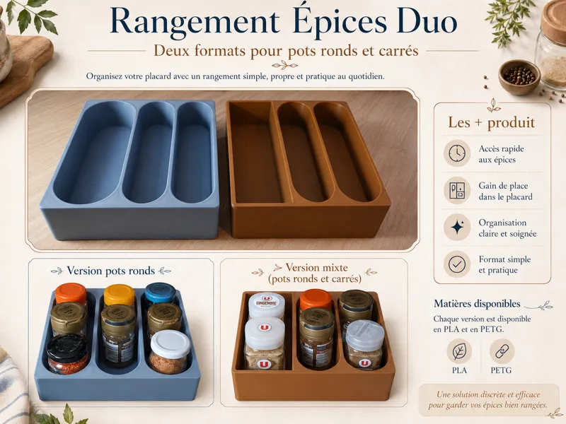 Rangement épices Duo