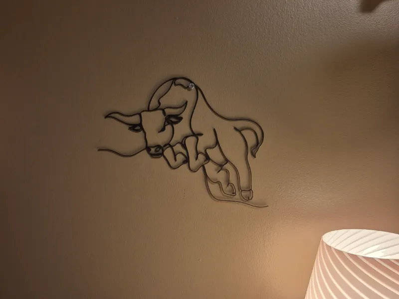 Bull wall art