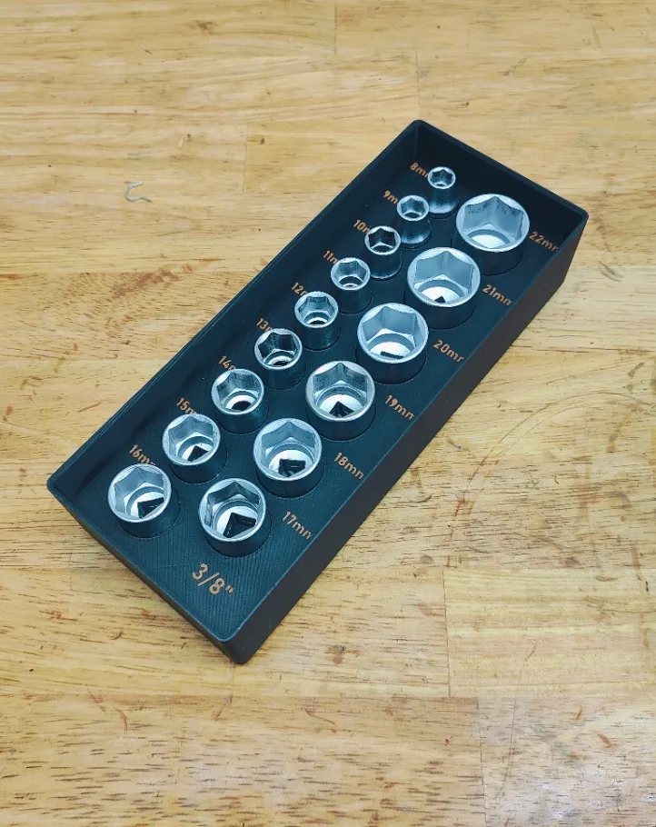 Gridfinity 3/8" socket holder Stahlwille