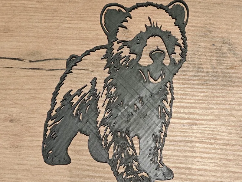 Bärenjunges Wandbild | 2D Tierdeko