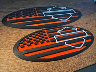 Harley Davidson Flag Ford Emblem
