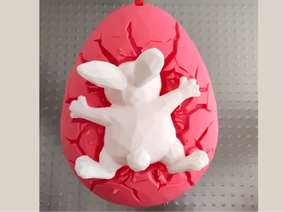 Low Poly Easter Bunny - Egg - Accident