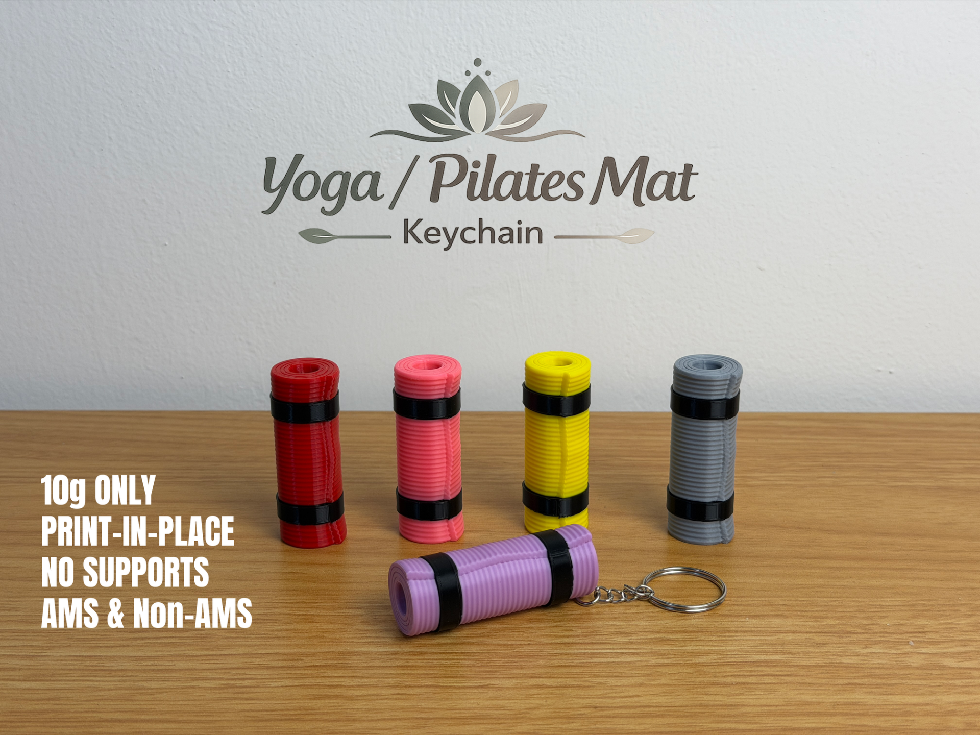 Mini Yoga / Pilates Mat Keychain