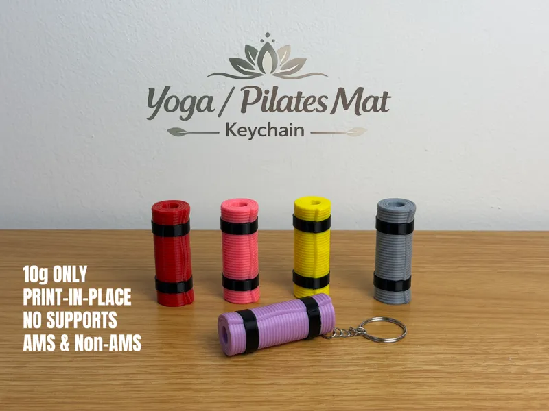 Mini Yoga / Pilates Mat Keychain