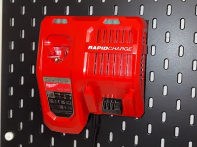 Milwaukee charger mount for IKEA Skadis