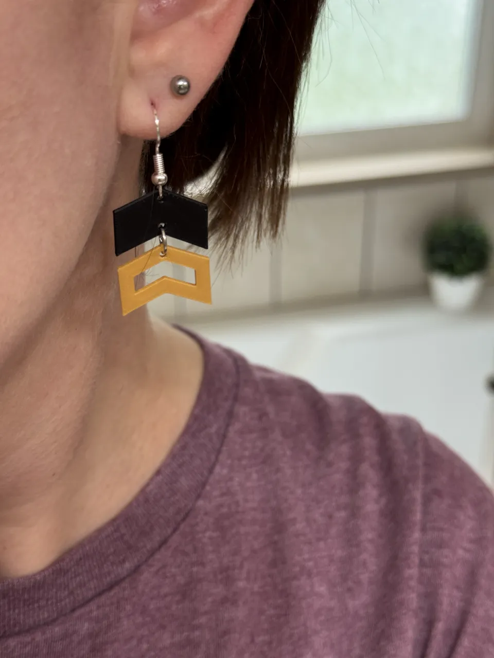 Chevron Boho Earrings view 2