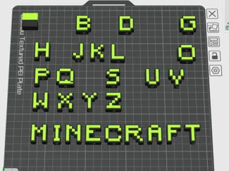 Letras Minecraft Llavero – Abecedario Completo A-Z