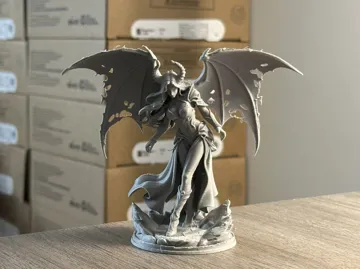 Modelo para impresión 3D: 暗夜女恶魔 高细节 倒置打印 — vista de referencia 4