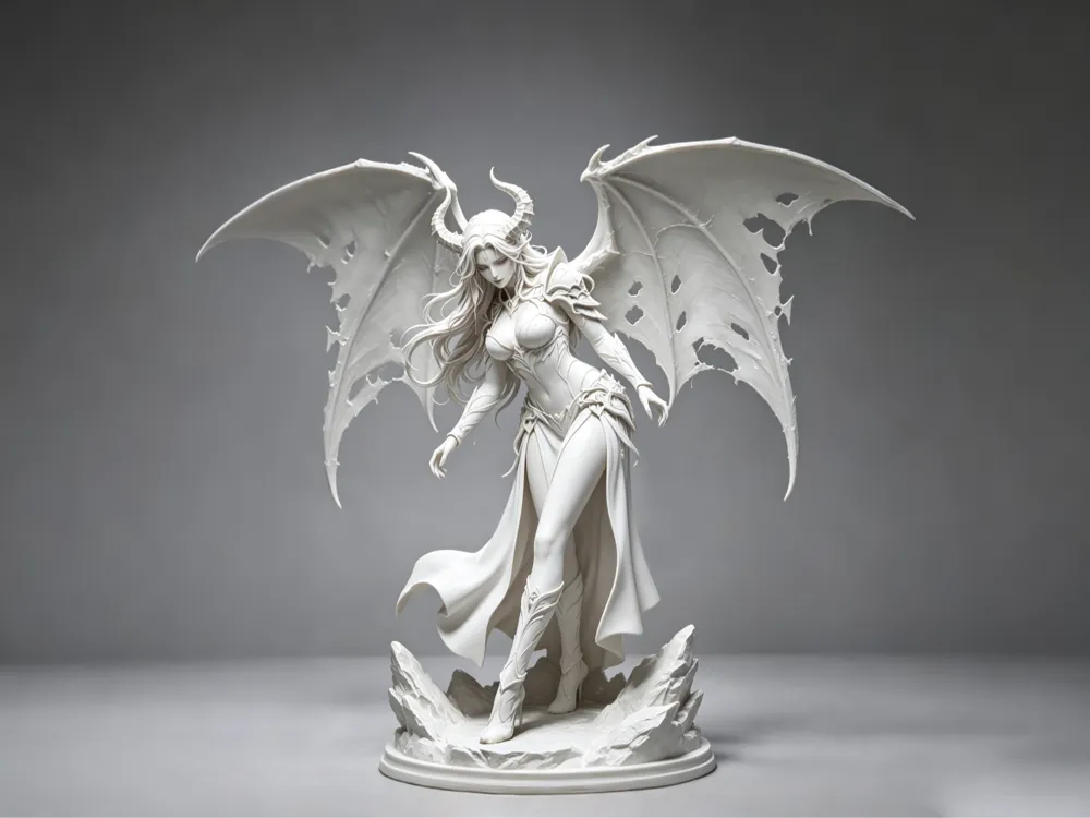 Modelo para impresión 3D: 暗夜女恶魔 高细节 倒置打印. Referencia del modelo original.