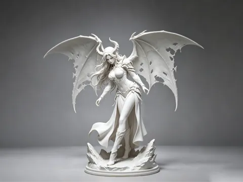 Modelo para impresión 3D: 暗夜女恶魔 高细节 倒置打印 — referencia de MakerWorld