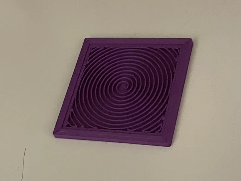 square coaster with coaster storer