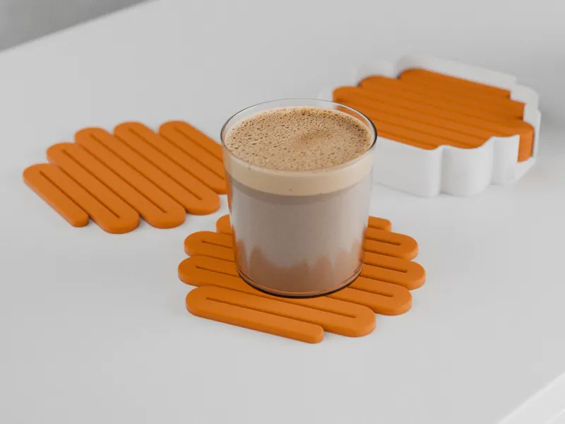 Wavy Coaster with Holder
