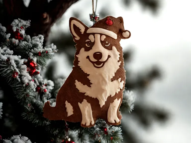 Christmas Corgi Ornmaent