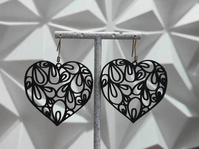 Aretes Corazón de Rocío