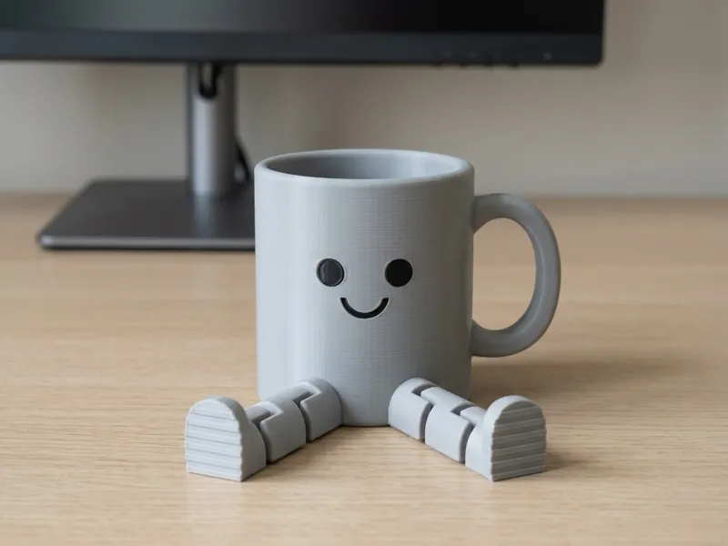 Flexi-Leg Happy Mug: Pencil Holder