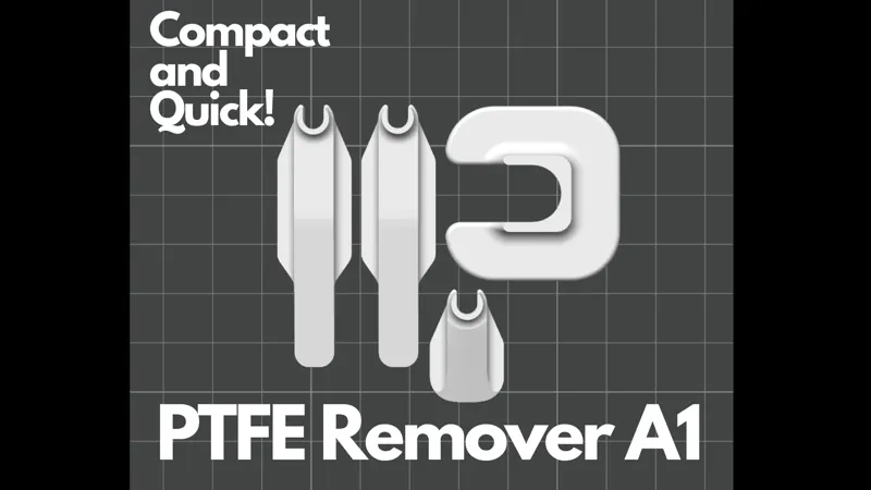 A1/A1 Mini (Mobile Friendly) PTFE Connector Pusher with Counterhold Kit for AMS Lite Filament Hub 