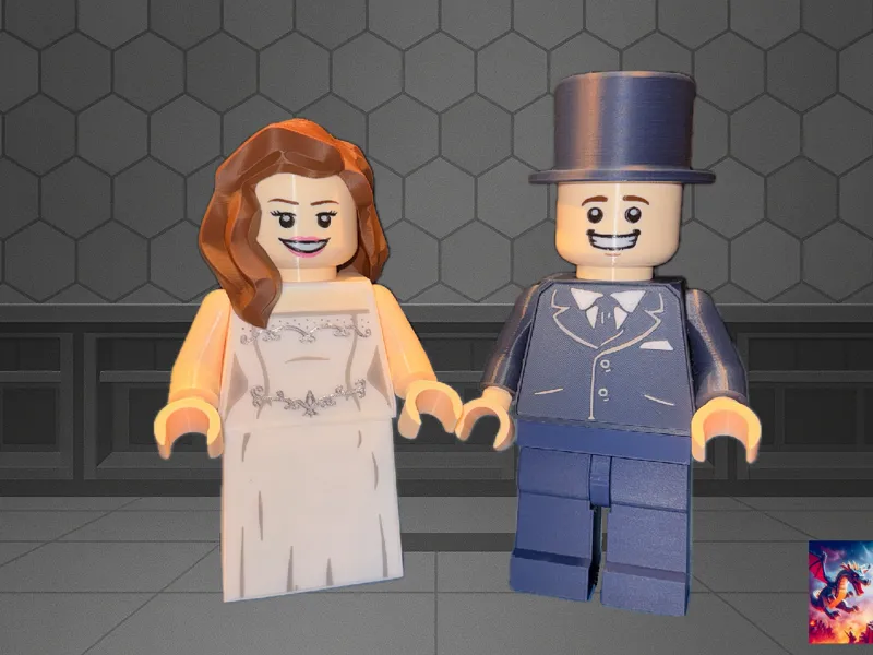 Wedding Bride & Groom MegaFigures (5:1 Scale)