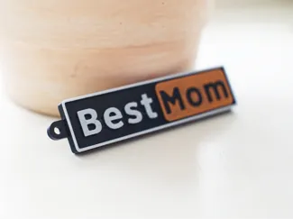 “Best Mom” Meme Keychain  – Funny Gift