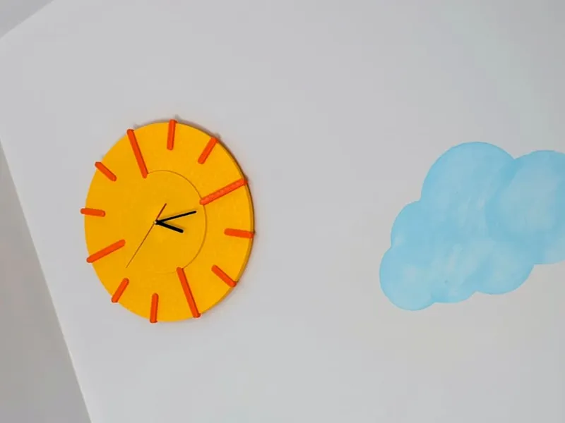 Orologio Cartoon a Forma di Sole 34cm - A1 mini