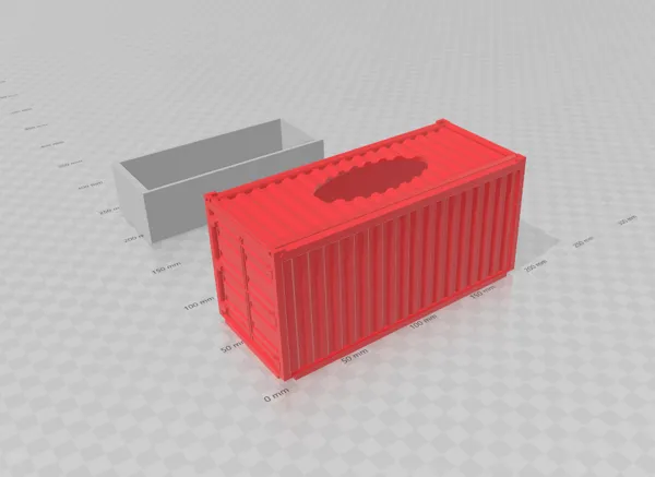 Boîte à mouchoirs container de fret