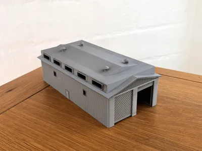 Single /double engine shed. N scale Model Railway