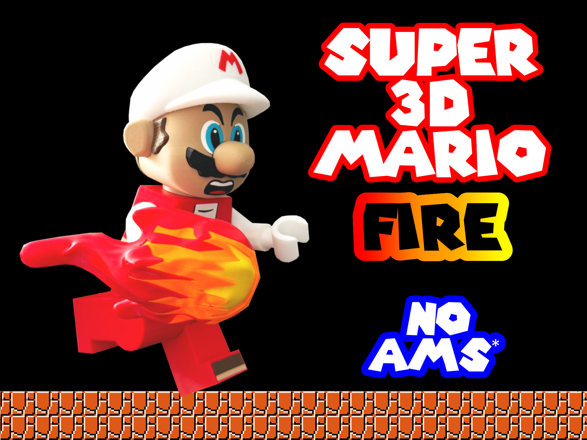 Super Mario Bros Fuoco brick-style - 500%