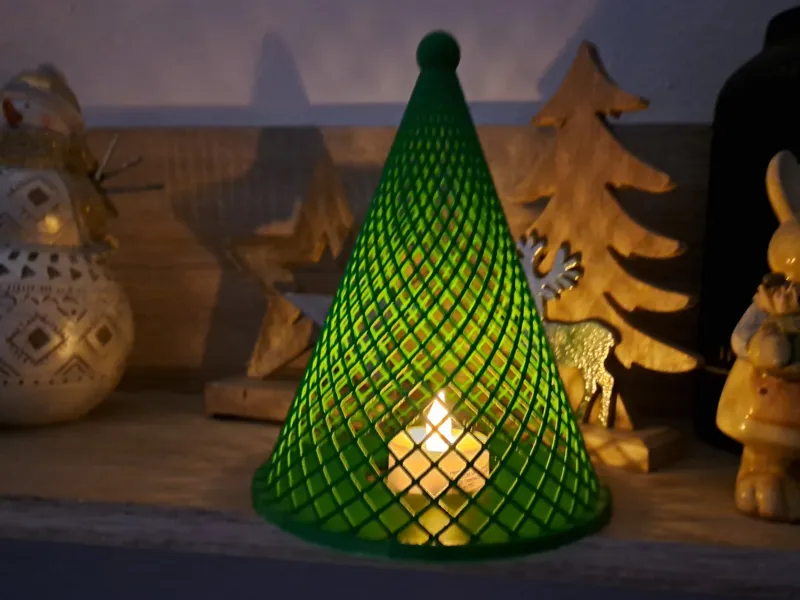 Weihnachtsbaum Gitter mit LED-Teelicht-Basis