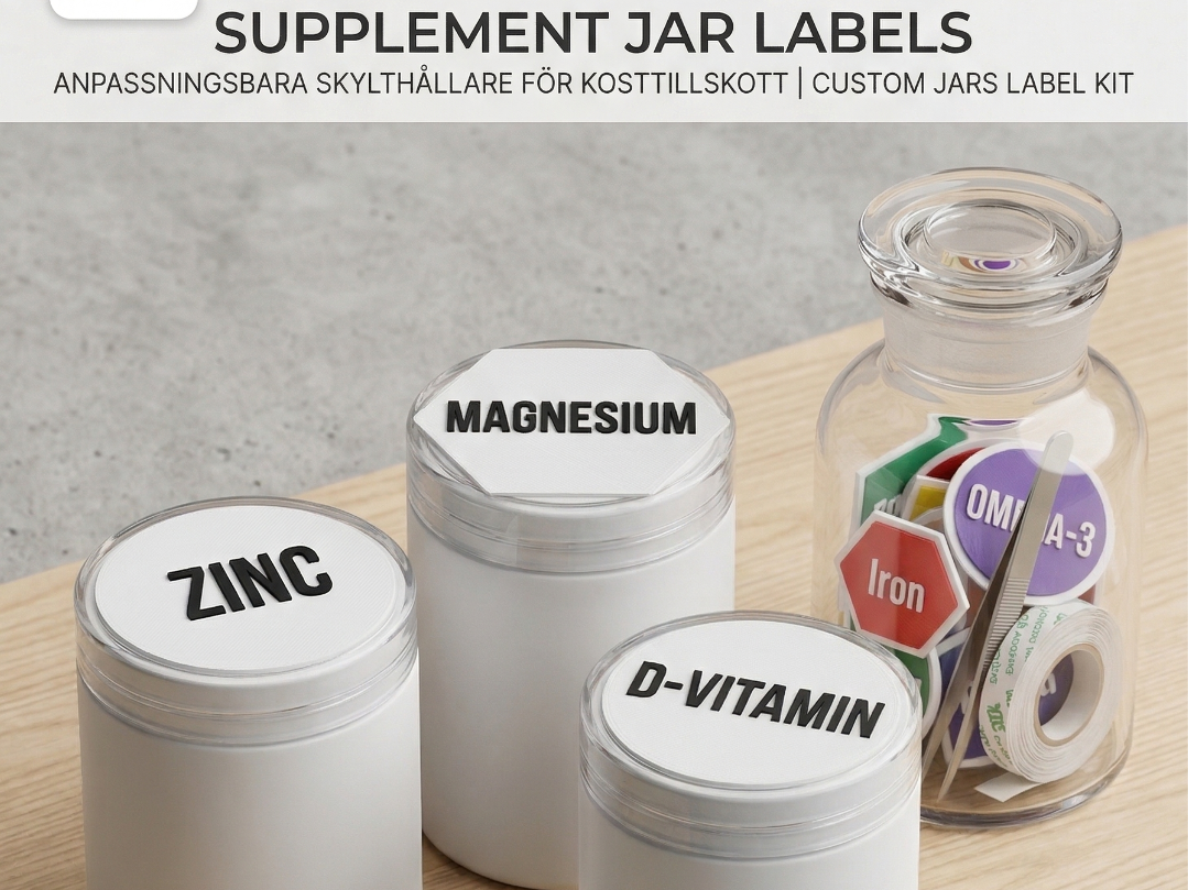 Supplement Jar Labels