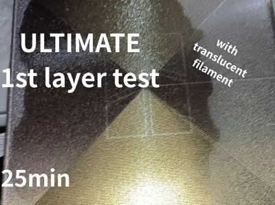 ultimate 1st-layer test with translucent filament