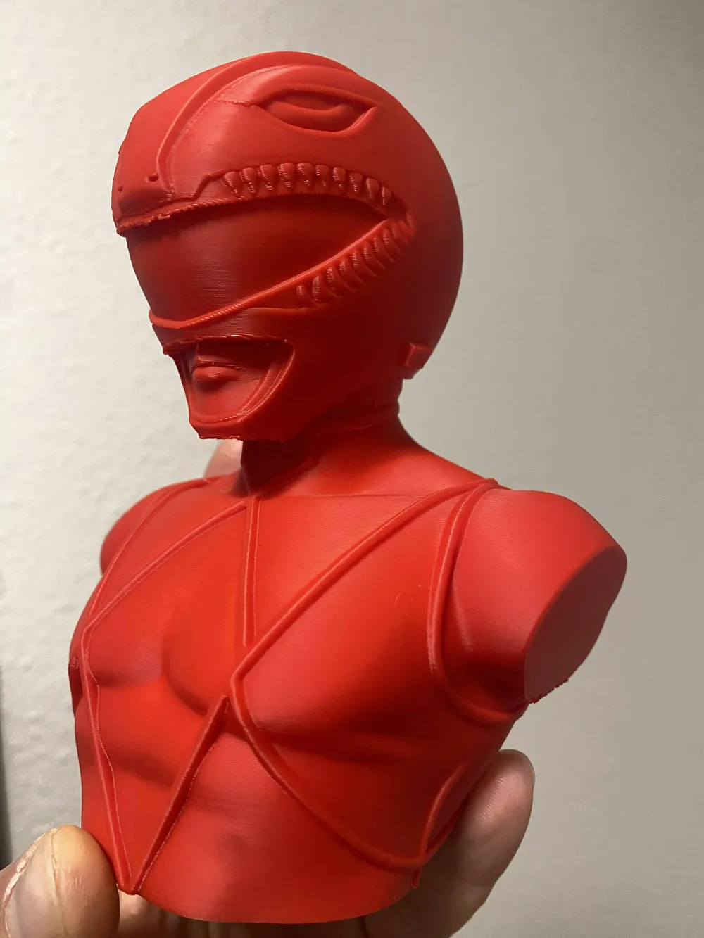 Red Power Ranger Bust - Free 3D Print Model - MakerWorld