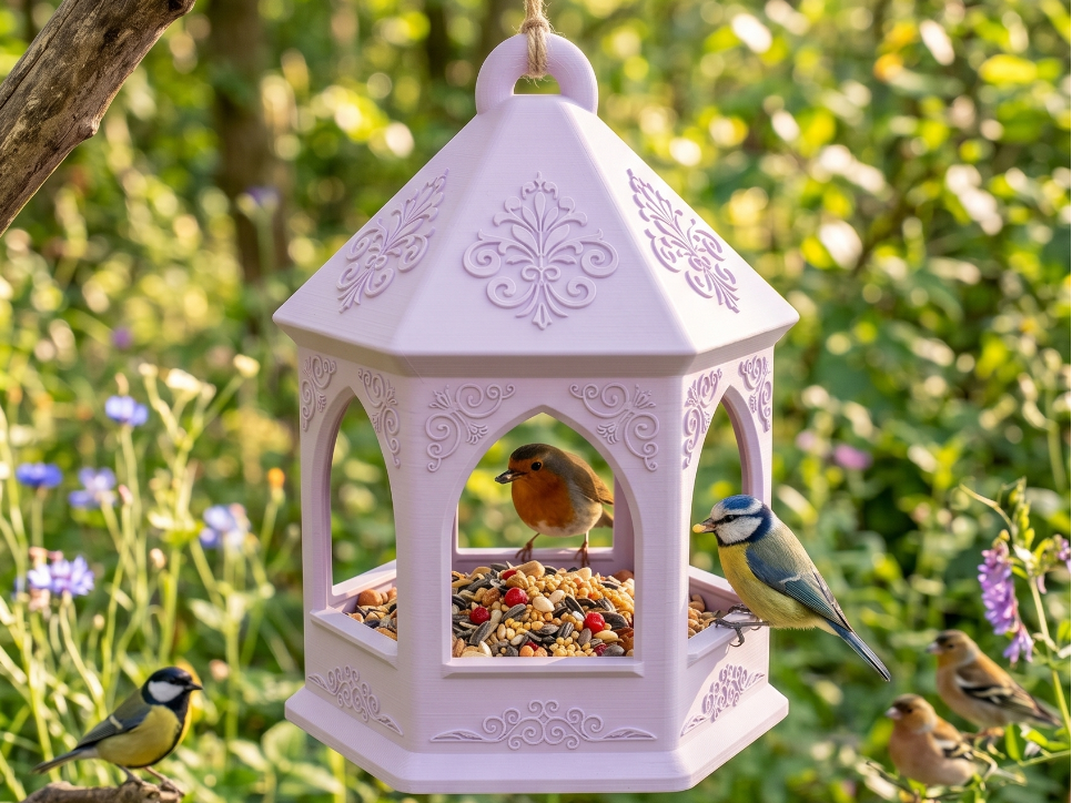 Elegant Bird Feeder House - Print in place