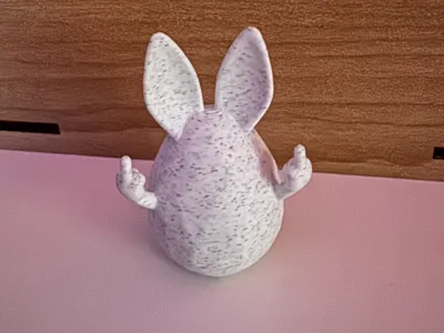 Easter Egg with Middle Finger and Ears