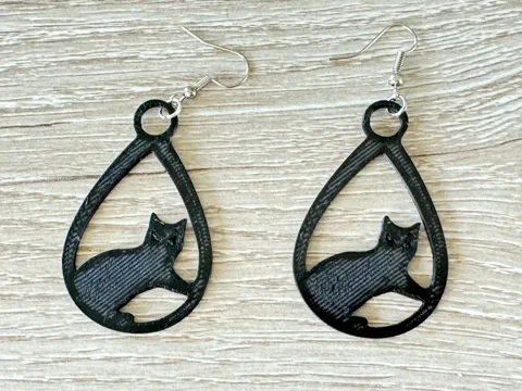 Cat earring view 2