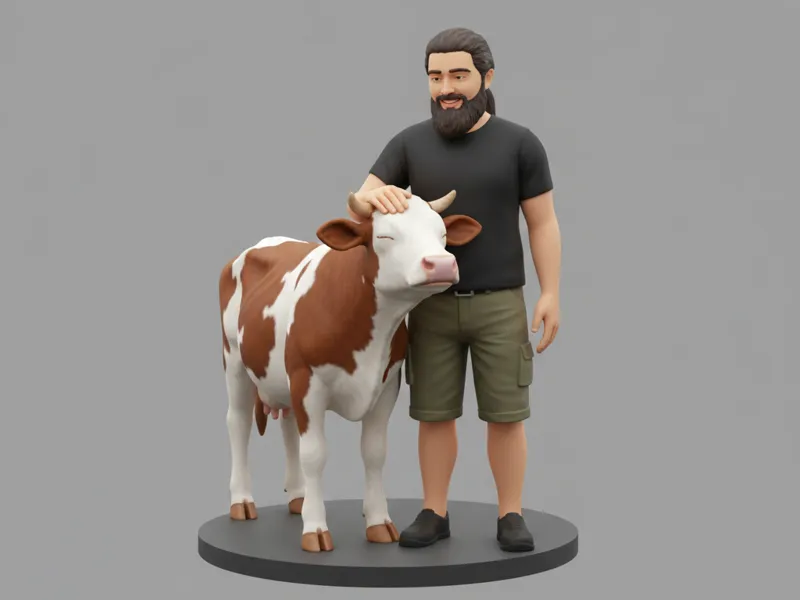 Petting cow 3D model