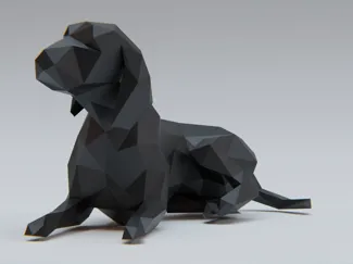 Low-poly dog