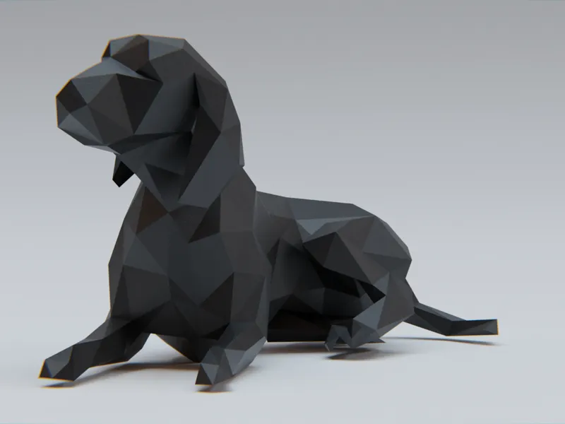 Low-poly dog
