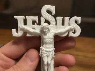 Jesus on a Cross 3D Art