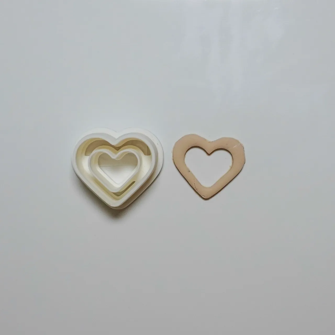 Heart Shaped Polymer Clay Cutter Earrings view 2