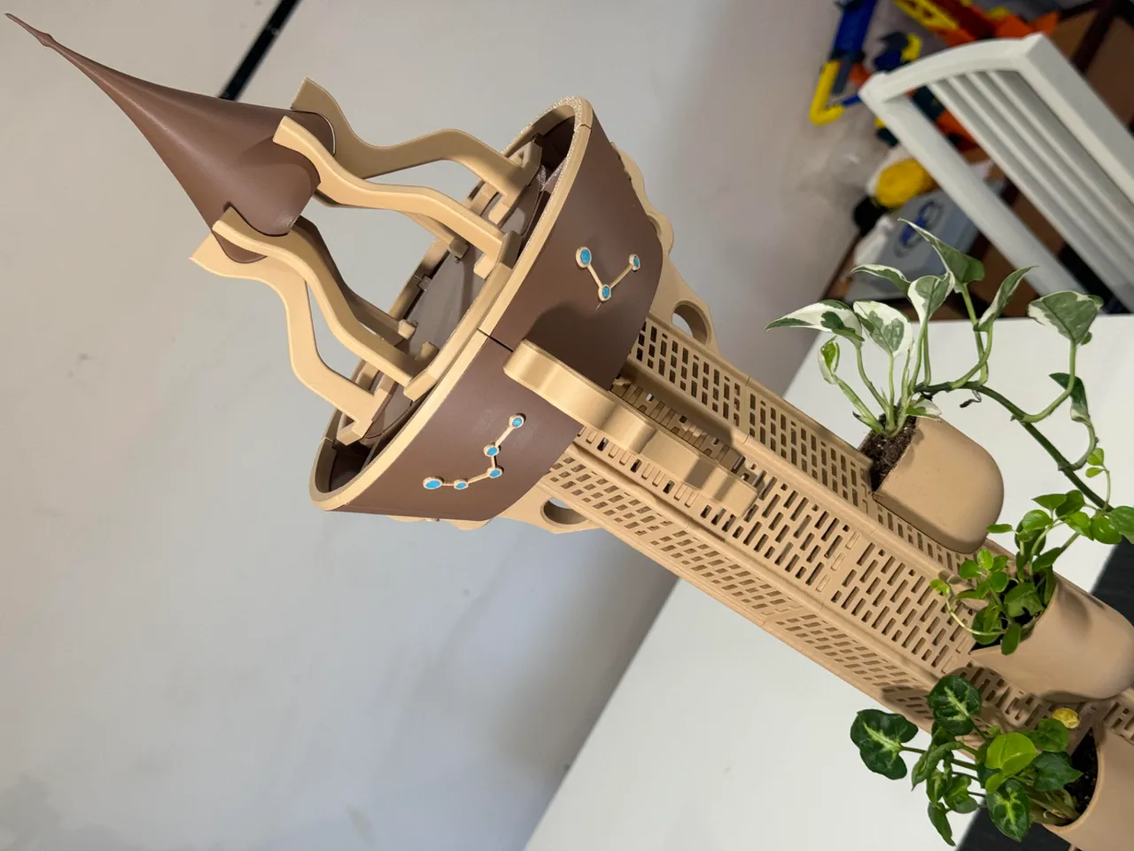 Sheikah Tower Planter from Zelda BotW view 4