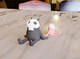 Cute monster skull phone stand