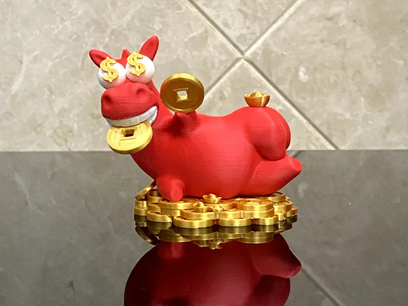 马年桌面摆件 盲盒 屁屁马第三弹钱里马（单色＋分件）