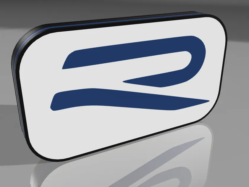 VW GOLF R LED LIGHTBOX RACING STYLE FOR YOUR SPACE - Free 3D Print ...