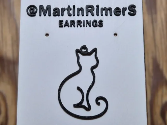 Cat Earring one-line