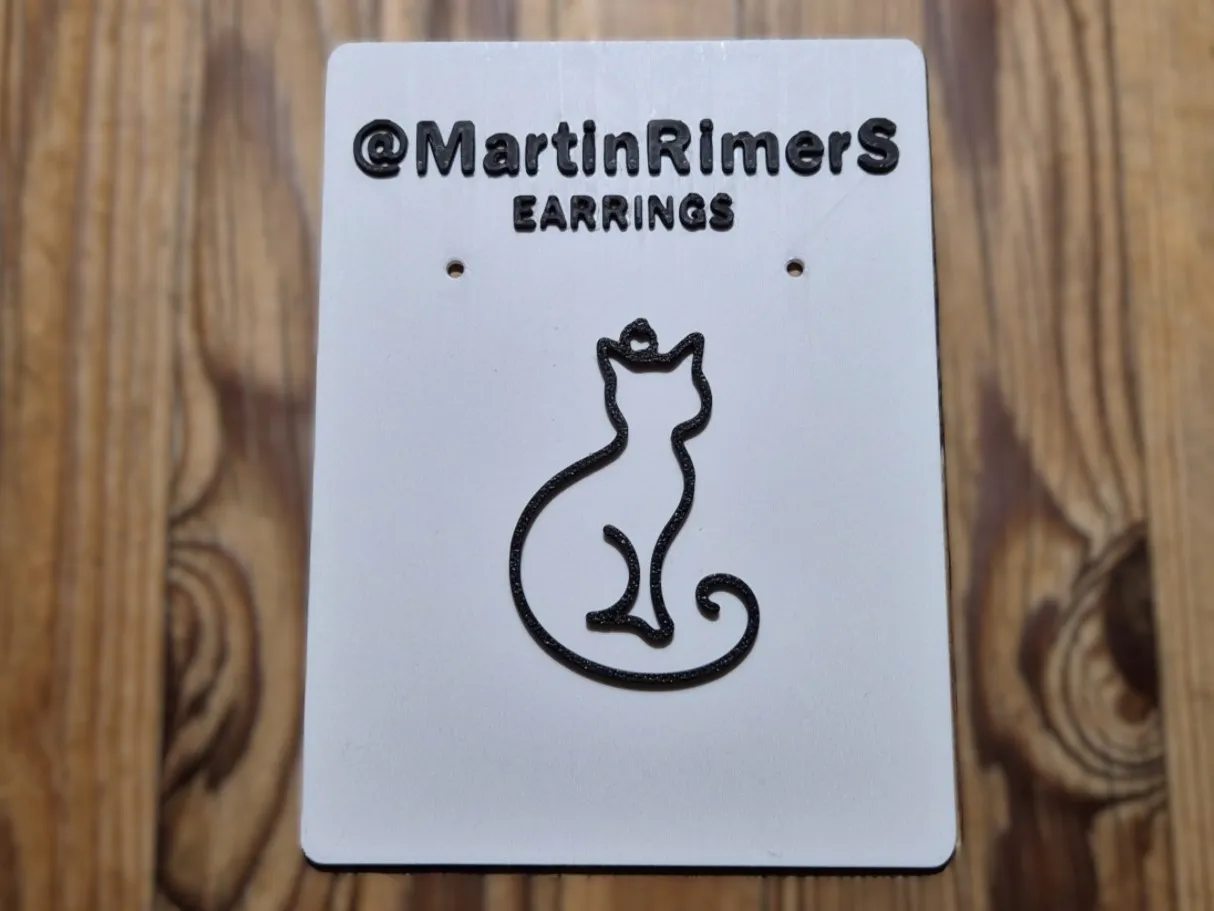 Cat Earring one-line view 2