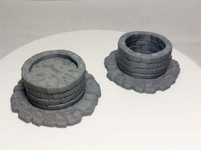Stone Well Set – Full & Empty Well for RPG
