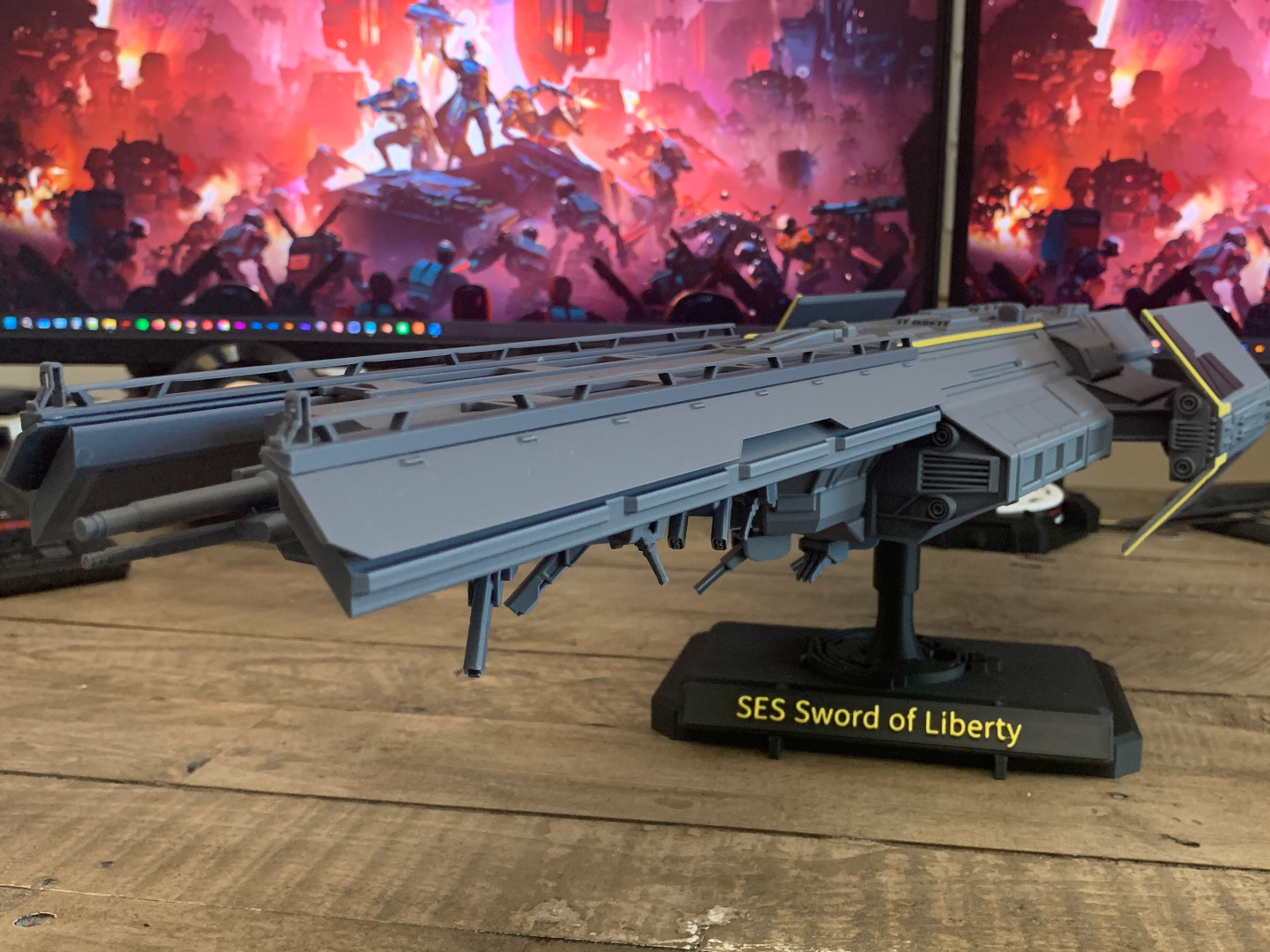 Helldivers 2 Super Destroyer with stand